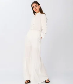 3 Tier Levenevät Housut Luonnonvalkoinen<Elizabeth LaGre Flash Sale