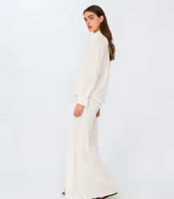3 Tier Levenevät Housut Luonnonvalkoinen<Elizabeth LaGre Flash Sale