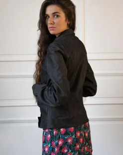 Denim Jacket Black<Aatise Sale