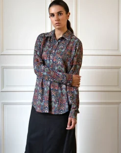Zalabis Floral Shirt Blue<Aatise Store
