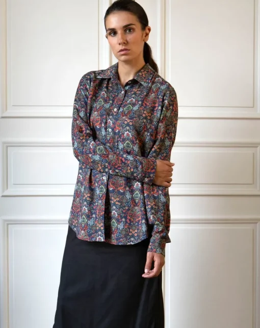 Zalabis Floral Shirt Blue<Aatise Store