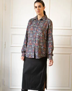 Zalabis Floral Shirt Blue<Aatise Store