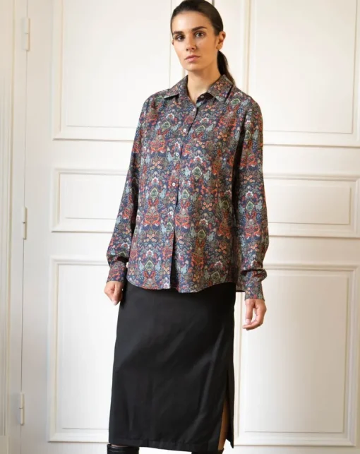 Zalabis Floral Shirt Blue<Aatise Store