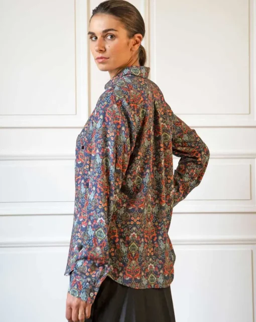 Zalabis Floral Shirt Blue<Aatise Store