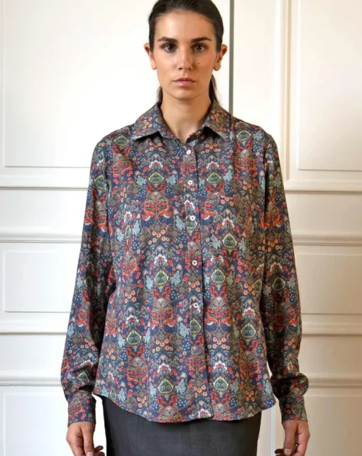 Zalabis Floral Shirt Blue<Aatise Store