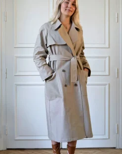 Zora Trench Coat Beige<Aatise Best Sale