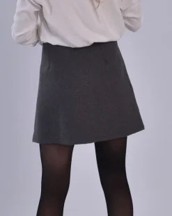 Zulia Short Wool Skirt Antracite<Aatise Fashion