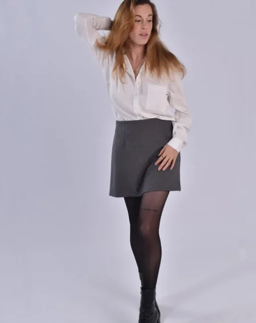 Zulia Short Wool Skirt Antracite<Aatise Fashion