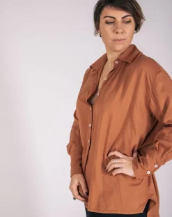 Zusie Oversize Blouse Brown<Aatise Cheap