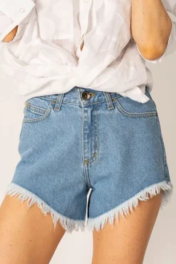 Aleksa Denim Shorts Blue<ANGELL Shop