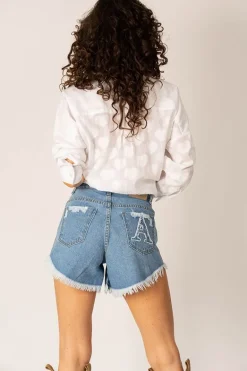 Aleksa Denim Shorts Blue<ANGELL Shop