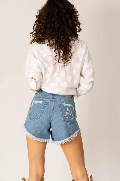 Aleksa Denim Shorts Blue<ANGELL Shop