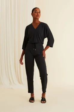 Alessa Viscose Jumpsuit Black<VOGLIA Online
