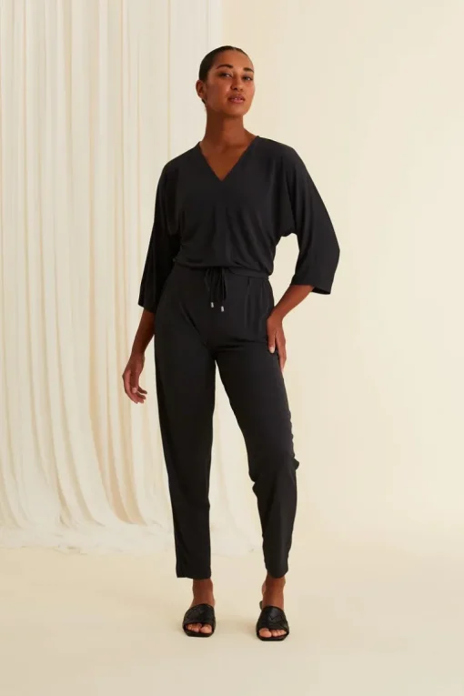 Alessa Viscose Jumpsuit Black<VOGLIA Online