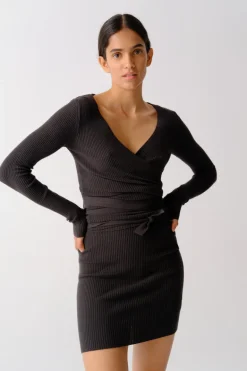Allegra Long Sleeve Ebano Black<The Bodysuit of Barcelona Best Sale