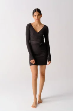 Allegra Long Sleeve Ebano Black<The Bodysuit of Barcelona Best Sale