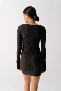 Allegra Long Sleeve Ebano Black<The Bodysuit of Barcelona Best Sale