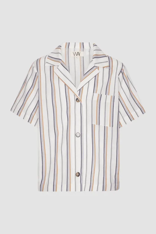 Alzada Unisex Shirt Stripes White<WAY Copenhagen New