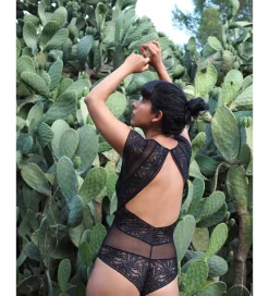 Amara Black Leaf Bodysuit<Anekdot Hot