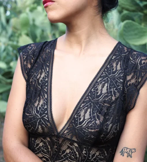 Amara Black Leaf Bodysuit<Anekdot Hot