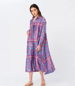 Amelia Paitamekko Punainen/Sininen<Elizabeth LaGre Store