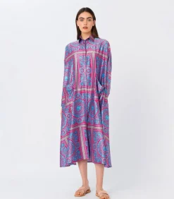 Amelia Paitamekko Punainen/Sininen<Elizabeth LaGre Store
