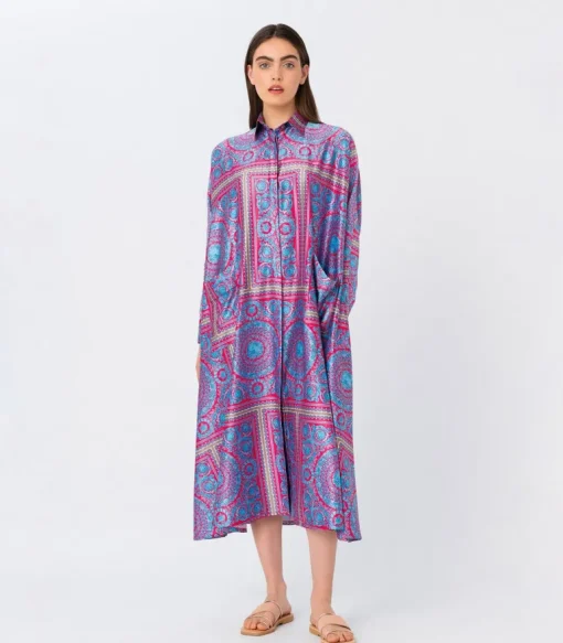 Amelia Paitamekko Punainen/Sininen<Elizabeth LaGre Store