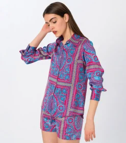 Amelie Printti Shortsit Violetti<Elizabeth LaGre Cheap