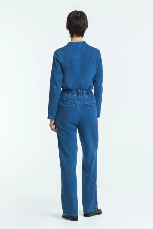 Ankan Denim Jumpsuit Mid Used Blue<Kings Of Indigo Best Sale