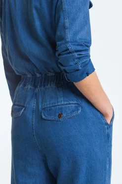 Ankan Denim Jumpsuit Mid Used Blue<Kings Of Indigo Best Sale