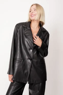 Anti Eco-Leather Jacket Black<ANGELL Shop