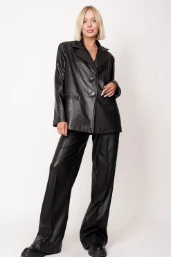 Anti Eco-Leather Jacket Black<ANGELL Shop