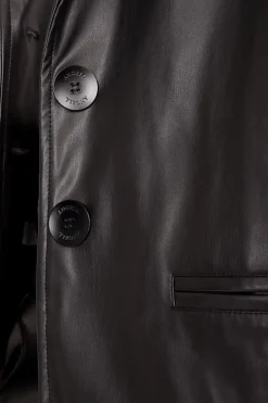 Anti Eco-Leather Jacket Black<ANGELL Shop