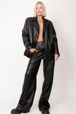 Anti Eco-Leather Jacket Black<ANGELL Shop