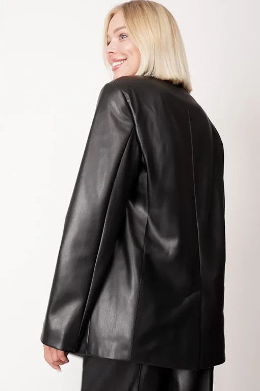 Anti Eco-Leather Jacket Black<ANGELL Shop