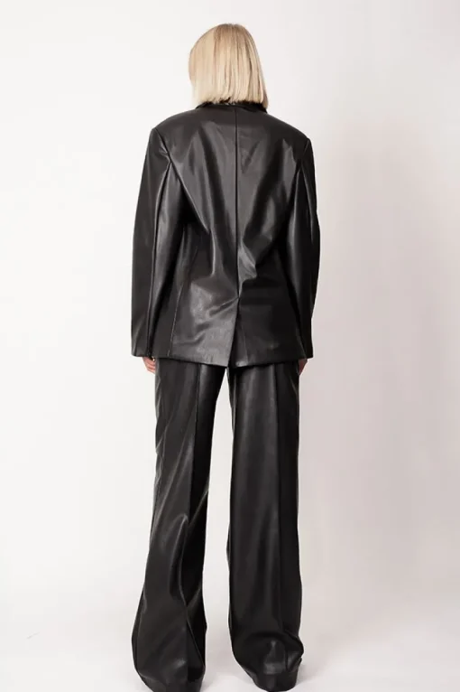 Anti Eco-Leather Jacket Black<ANGELL Shop