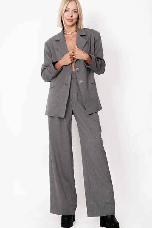 Aspen Trousers Pinstripe Grey<ANGELL Flash Sale