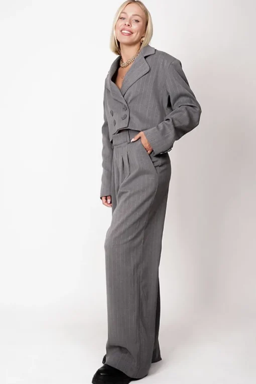 Aspen Trousers Pinstripe Grey<ANGELL Flash Sale