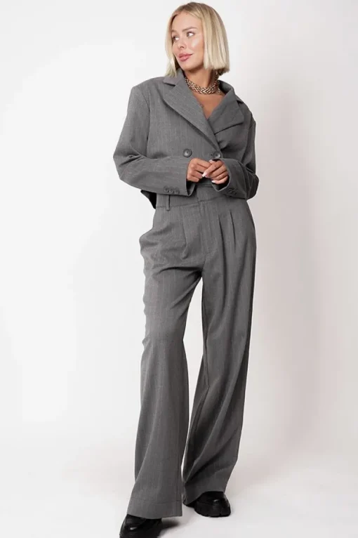 Aspen Trousers Pinstripe Grey<ANGELL Flash Sale