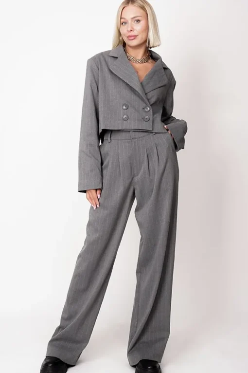 Aspen Trousers Pinstripe Grey<ANGELL Flash Sale