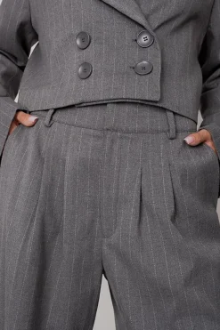 Aspen Trousers Pinstripe Grey<ANGELL Flash Sale