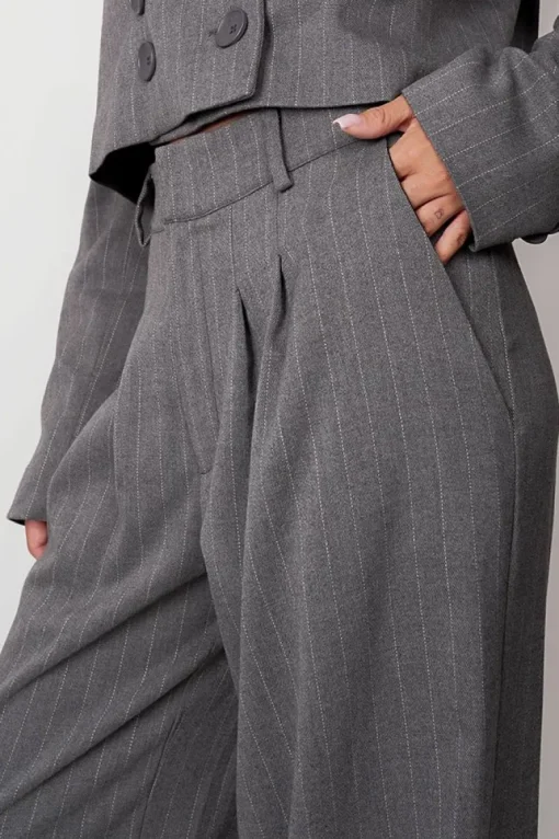 Aspen Trousers Pinstripe Grey<ANGELL Flash Sale