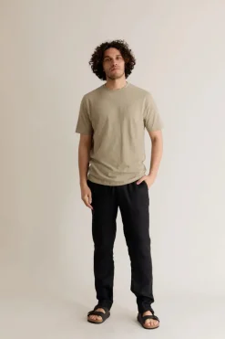 August Linen Trouser Black<KOMODO Fashion