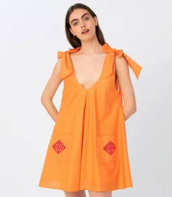 Avoin Lyhyt Mekko Oranssi<Elizabeth LaGre Shop