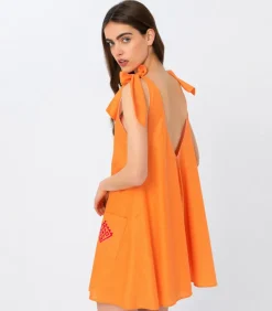 Avoin Lyhyt Mekko Oranssi<Elizabeth LaGre Shop