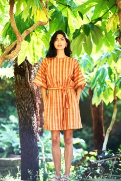 Azul Weave Raidallinen Mekko Pinkki/Oranssi<KOMODO Best