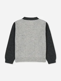 Baby's Cashmere Cardigan Colorblock Grey<bobbin u0026 tricot Online