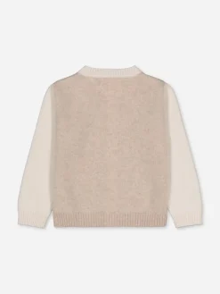 Baby's Cashmere Cardigan Colorblock Beige<bobbin u0026 tricot Sale