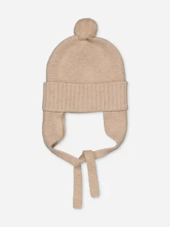 Baby's Cashmere Pompom Beanie Beige<bobbin u0026 tricot Clearance