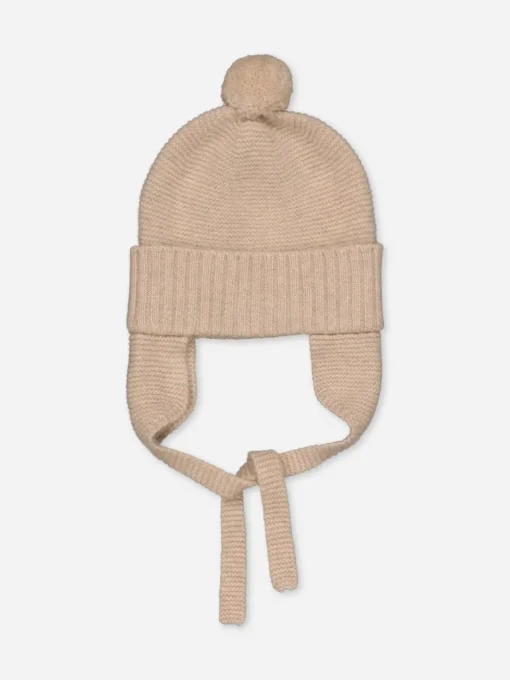 Baby's Cashmere Pompom Beanie Beige<bobbin u0026 tricot Clearance